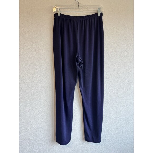 Chico's 1 Easywear Women's Navy Blue Straight Leg Pull On Stretchy Pants Medium - Picture 4 of 9